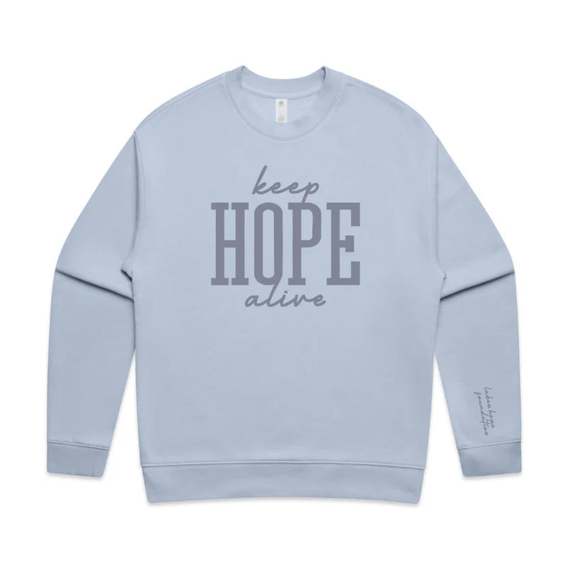 Keep HOPE Alive Crewneck - Gray Print