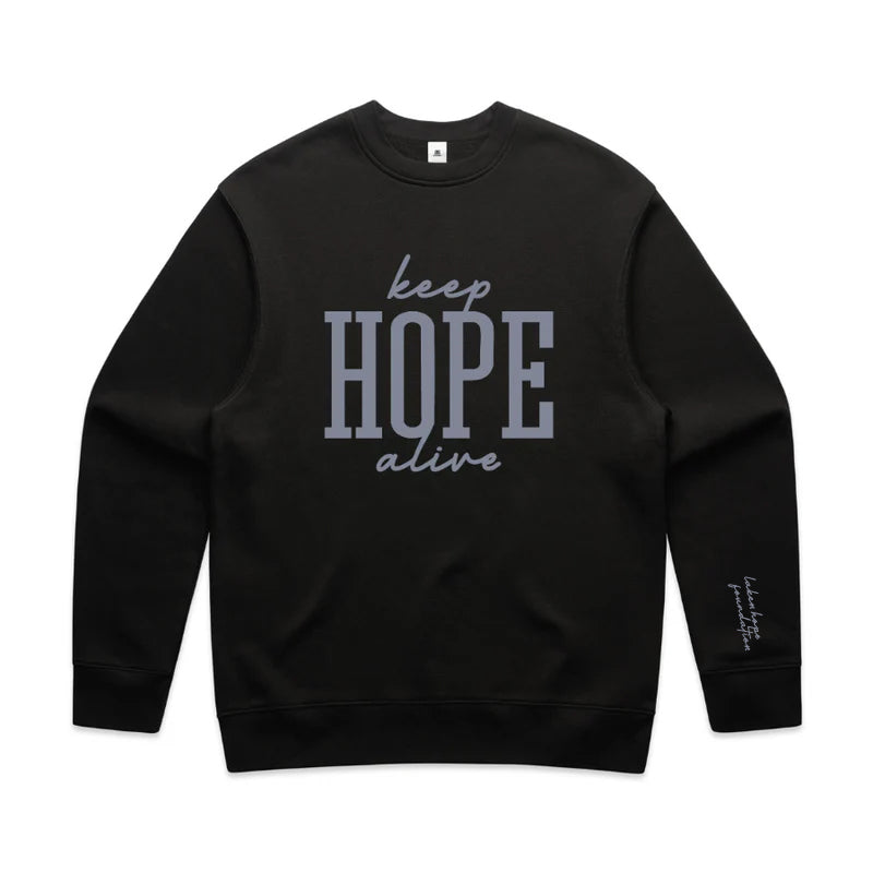Keep HOPE Alive Crewneck - Gray Print