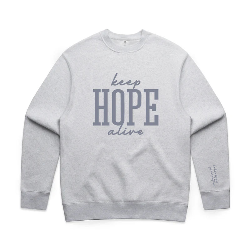 Keep HOPE Alive Crewneck - Gray Print